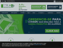 Tablet Screenshot of expoaluminio.com.br